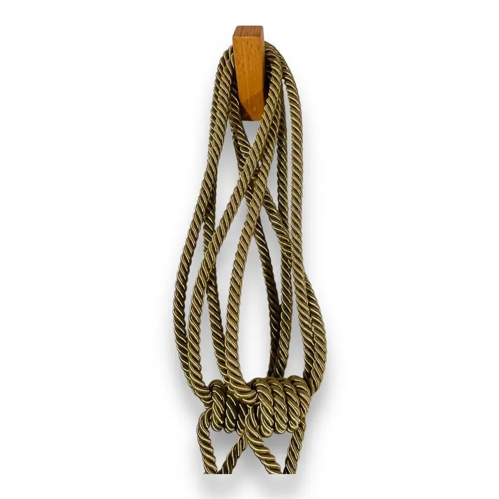 Silver Gray Tassel Curtain Tiebacks Rope Holdbacks Home Decor Pair 27”